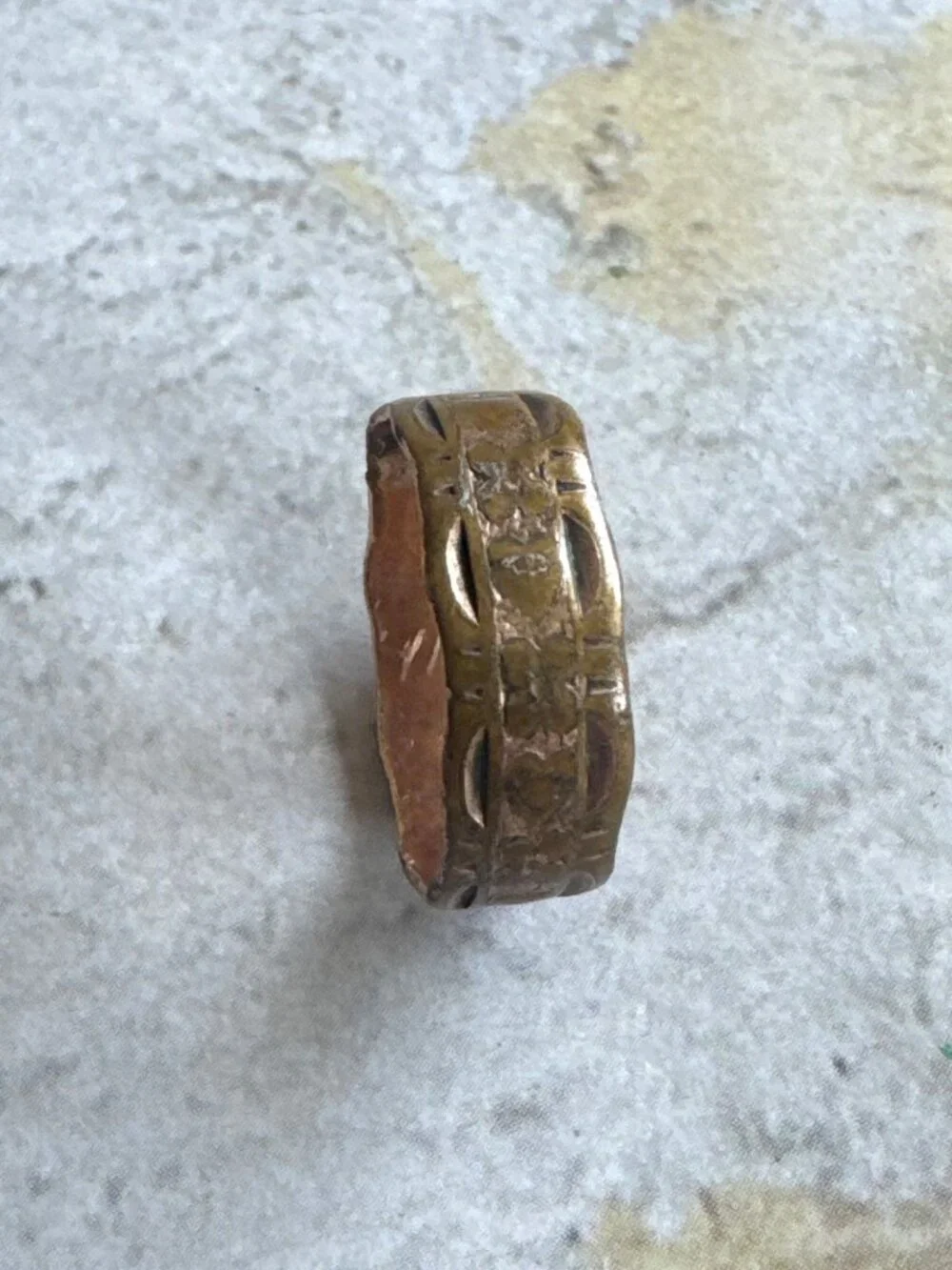 TINY 10K Gold Filled Vintage Ringe Size 4 Clark & Coombs C & C Stamped Band